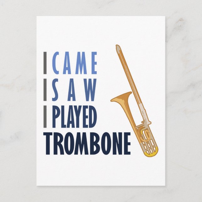 I Played Trombone Postcard (Front)