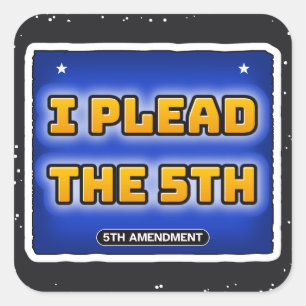 I Plead the 5th Spray Paint Graffiti Sticker