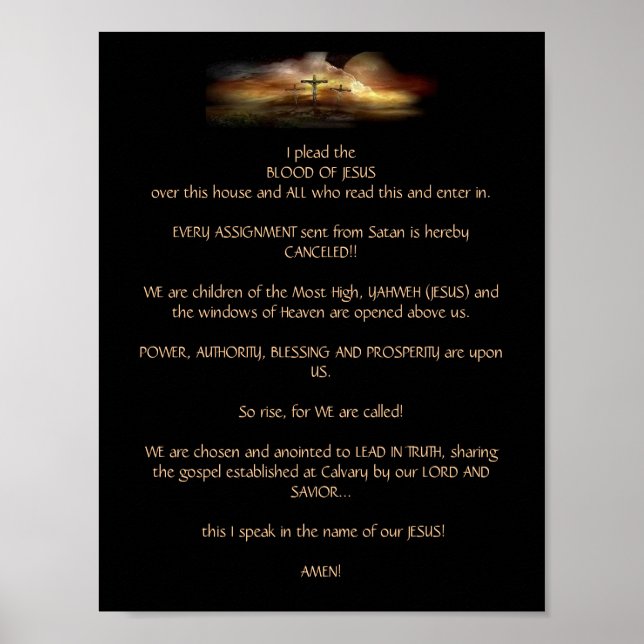 I plead the BLOOD OF JESUS Poster (Front)