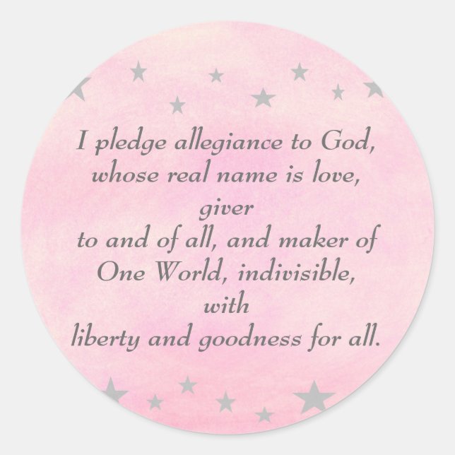 I pledge allegiance to God, stickers (Front)