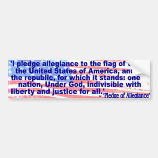 I Pledge Allegiance to the Flag Bumper Sticker