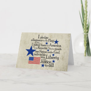 I pledge Allegiance to the flag Card