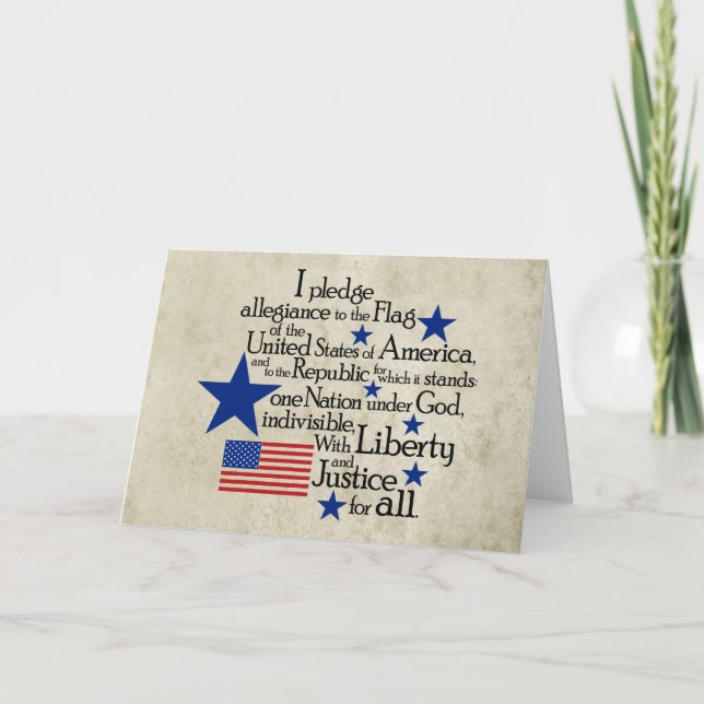 I pledge Allegiance to the flag Card (Front)