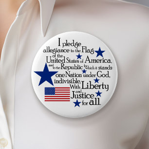I pledge Allegiance to the flag of the United 3 Inch Round Button
