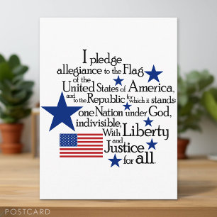 I pledge Allegiance to the flag Postcard