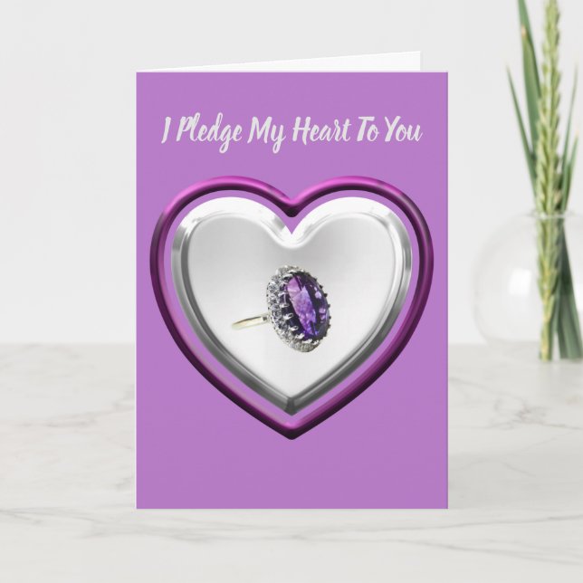 I Pledge My Heart To You Greeting  Card (Front)