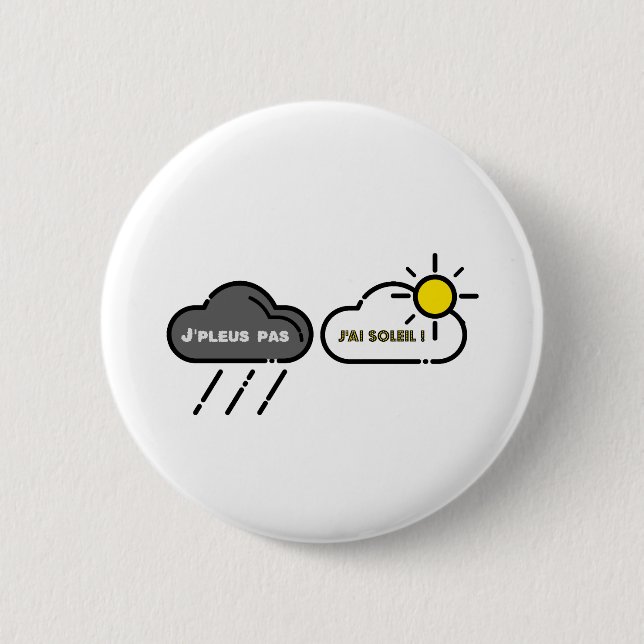 I PLEUS NOT I AI SUN!  - Word games 2 Inch Round Button (Front)