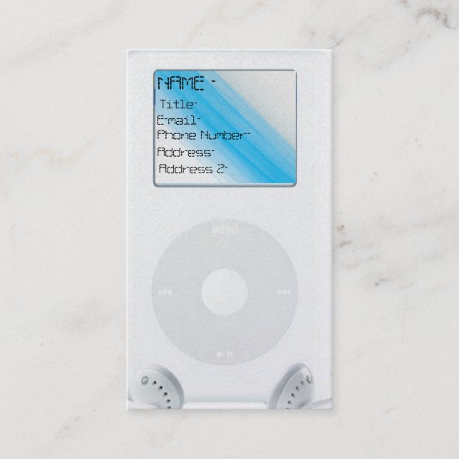 I-pod buissness card (Front)