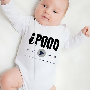 I pood Funny Baby Bodysuit