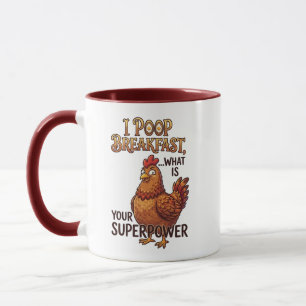 I Poop Breakfast Whats Your Superpower? Mug Quirky