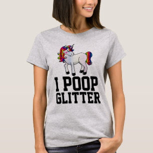 I POOP GLITTER UNICORN T-SHIRTS TEES