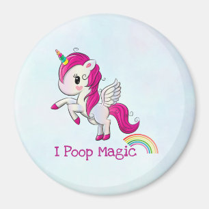 I Poop Magic Funny Unicorn Saying Magnet