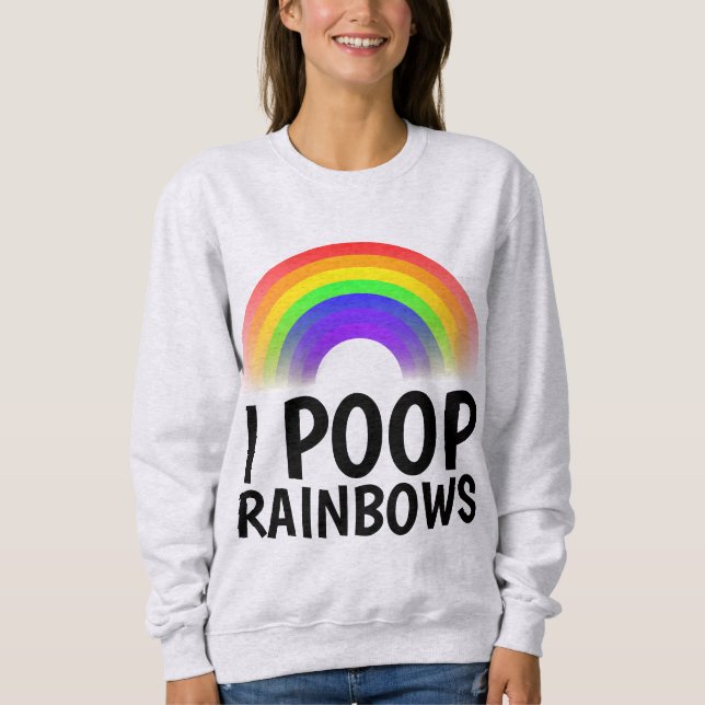 I POOP RAINBOWS Funny T-shirts (Front)