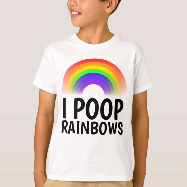 I POOP RAINBOWS Funny T-shirts (Front)