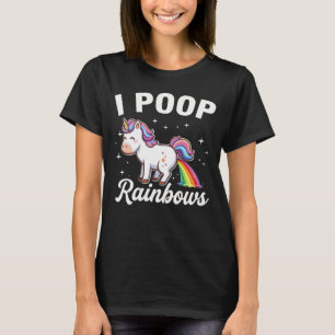 I Poop Rainbows Funny Unicorn Rainbow Meme T-Shirt
