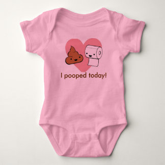 i pooped today baby bodysuit