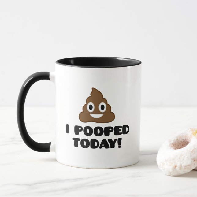 I Pooped Today Coffee Mug (With Donut)