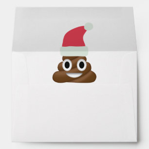 I Pooped Today Funny Brown Emoji Christmas  Envelope