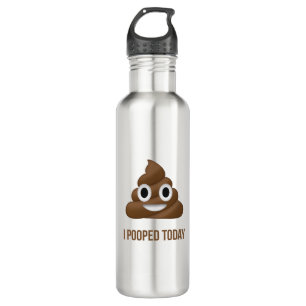 I Pooped Today Funny Emoticon 710 Ml Water Bottle