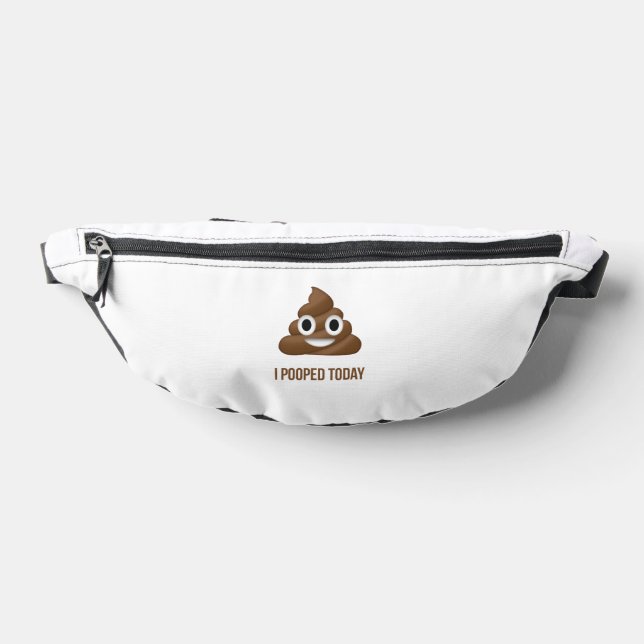 I Pooped Today Funny Emoticon Fanny Pack (Lay Down)
