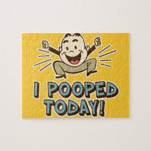 I Pooped Today Funny Toilet Humour Jigsaw Puzzle