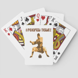 I Pooped Today! : karate crap Playing Cards