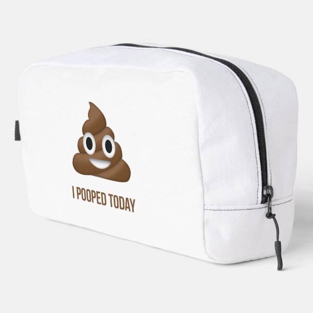 I Pooped Today Poo Emoji  Dopp Kit (Right Corner)