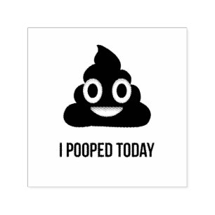 I Pooped Today Poo Emoji Self-inking Stamp
