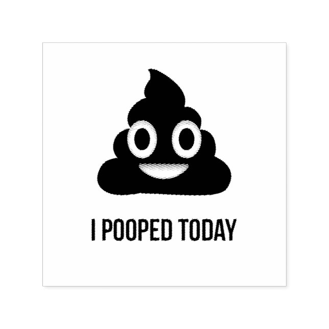 I Pooped Today Poo Emoji Self-inking Stamp (Design)