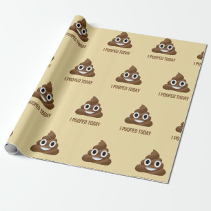 I Pooped Today Poo Emoji  Wrapping Paper