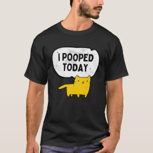 I Pooped Today Sarcastic Cat Cute Kitty Christmas T-Shirt