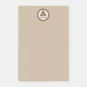 I Pooped Today Smiling Emoticon Post-it Notes