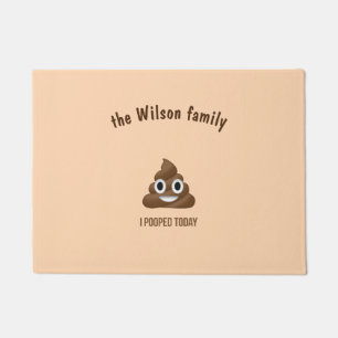 I Pooped Today Smiling Poo Emoticon Doormat