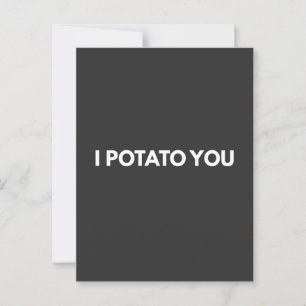 I potato you I love you funny Postcard