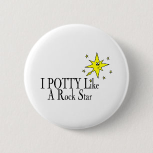 I POTTY Like A Rock Star 2 Inch Round Button
