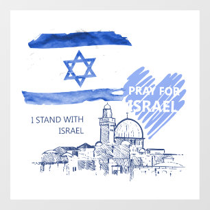I pray for Israel I stand with Israel. World Peace Window Cling