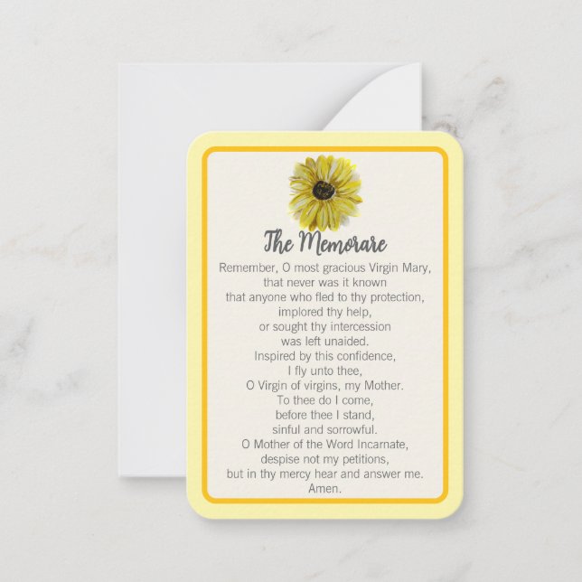 “I Prayed for You Today” Memorare Notecard (Front)