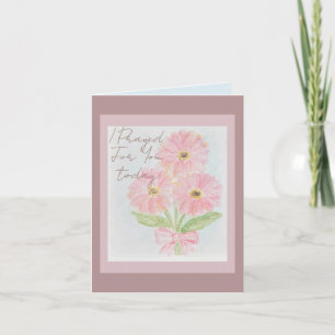 I Prayed For You Today Watercolor Gerber Daisy Note Card