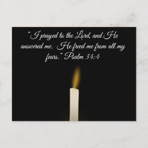 I prayed to the Lord, and He answered me Psalm 34 Postcard