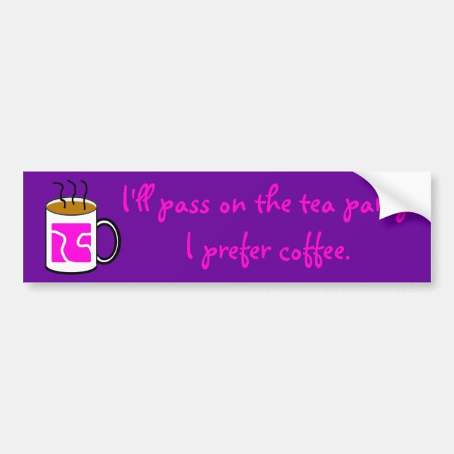 I Prefer Coffee Bumper Sticker (Front)