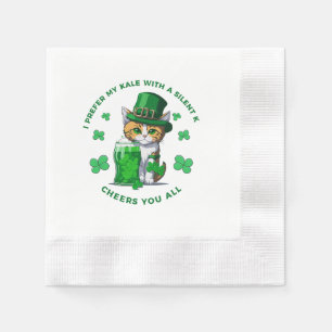 I Prefer My Kale With A Silent K Funny Beer Lover Napkin
