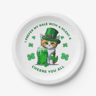I Prefer My Kale With A Silent K Funny Beer Lover Paper Plate
