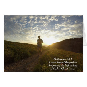 I Press Toward the Goal Philippians 3:14 Card