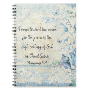 I Press Toward the Mark Philippians Scripture Notebook