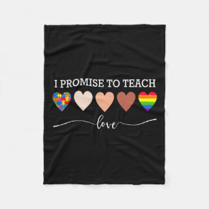 I Promise To Teach Love Autism Awareness African L Fleece Blanket