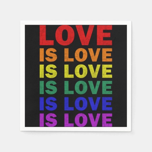 I Promise To Teach Love LGBT-Q Pride Proud Ally Te Napkin (Front)