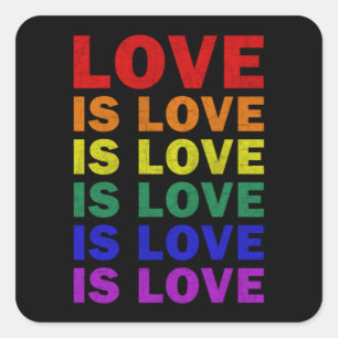 I Promise To Teach Love LGBT-Q Pride Proud Ally Te Square Sticker