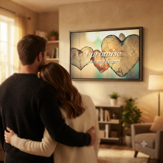 I Promise You My Heart Art Canvas Print