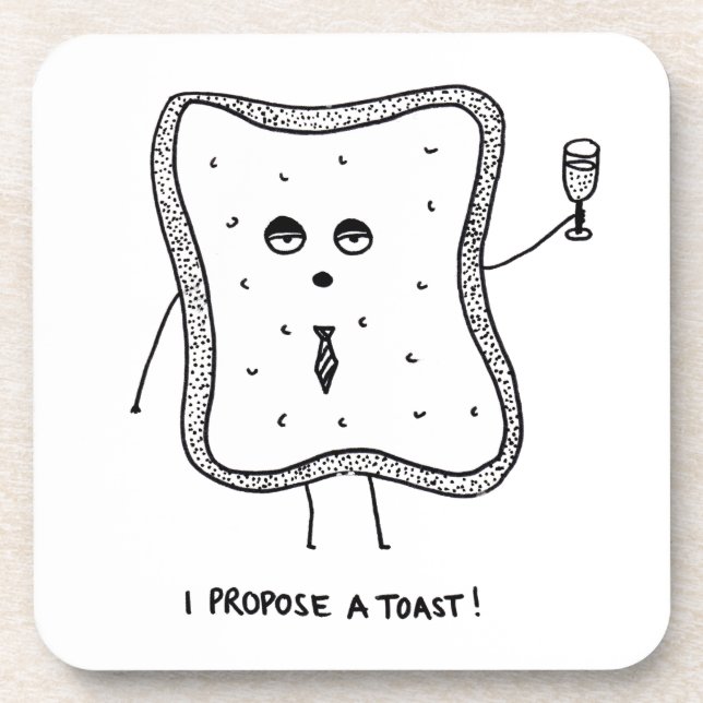 I Propose a Toast Coaster (Front)