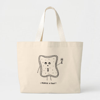 I Propose a Toast Large Tote Bag